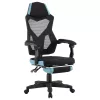 Irodai/gamer szék, fekete/neomint,  teherbírás 150 kg, JORIK NEW