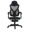 Irodai/gamer szék, fekete/neomint,  teherbírás 150 kg, JORIK NEW