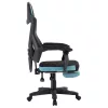 Irodai/gamer szék, fekete/neomint,  teherbírás 150 kg, JORIK NEW