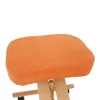 Ergonomikus térdelőszék, narancs/bükkfa, FLONET