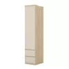 Terra egy ajtós két fiókos szekrény (24LBON95) - lindberg tölgy/sandy beige