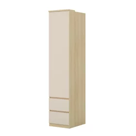   Terra egy ajtós két fiókos szekrény (24LBON95) - lindberg tölgy/sandy beige