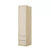Terra egy ajtós két fiókos szekrény (24LBON95) - lindberg tölgy/sandy beige