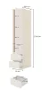 Terra egy ajtós két fiókos szekrény (24LBON95) - lindberg tölgy/sandy beige