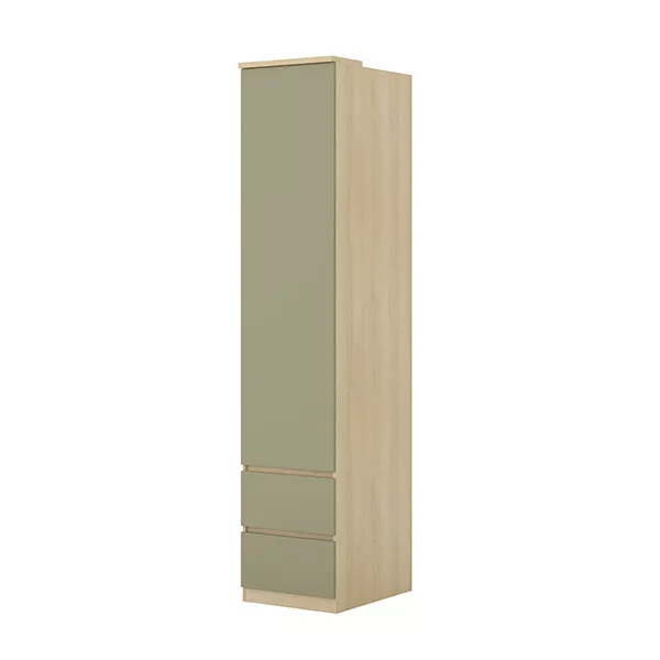 Terra egy ajtós két fiókos szekrény (24LEON95) - lindberg tölgy/eucalyptus