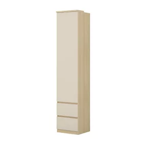  Terra egy ajtós, két fiókos gardróbszekrény (24LBON85) - lindberg tölgy/sandy beige