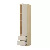 Terra egy ajtós, két fiókos gardróbszekrény (24LBON85) - lindberg tölgy/sandy beige