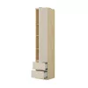 Terra egy ajtós, két fiókos gardróbszekrény (24LBON85) - lindberg tölgy/sandy beige