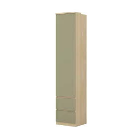   Terra egy ajtós, két fiókos gardróbszekrény (24LEON85) - lindberg tölgy/eucalyptus