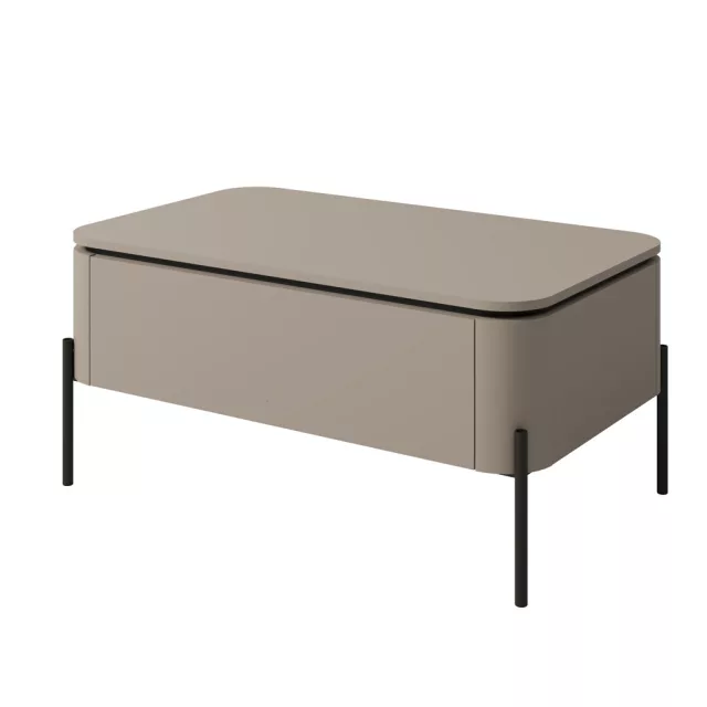 Bello egy fiókos dohányzóasztal (24COOB99) - kongó/fekete