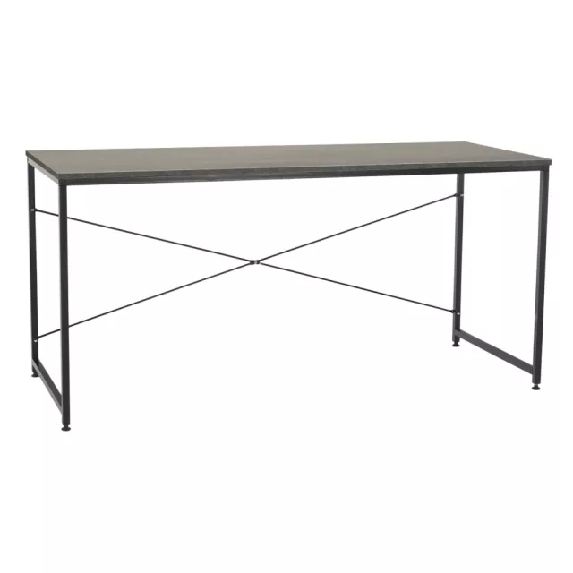 Íróasztal, beton/fekete, 150x60 cm, MELLORA