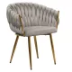 Étkezőszék, szürkésbarna Taupe Velvet szövet/gold króm arany, DEILA
