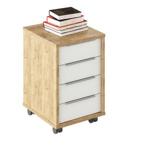   RIOMA TYP 14 gurulós irodai konténer - artisan tölgy/fehér