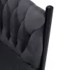 Étkezőszék, sötétszürke Velvet szövet/fekete, BLER