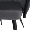 Étkezőszék, sötétszürke Velvet szövet/fekete, BLER