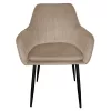 Dizájnos fotel, szürkésbarna Taupe Velvet anyag, ZIRKON NEW