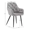 Design fotel, szürke Velvet szövet, VERIO NEW