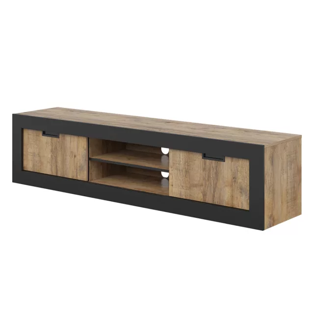 Tudor két ajtós TV állvány (24WSNZ40) - szamdal tölgy/matt fekete