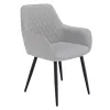 Design fotel, világosszürke/fekete, OSKOR