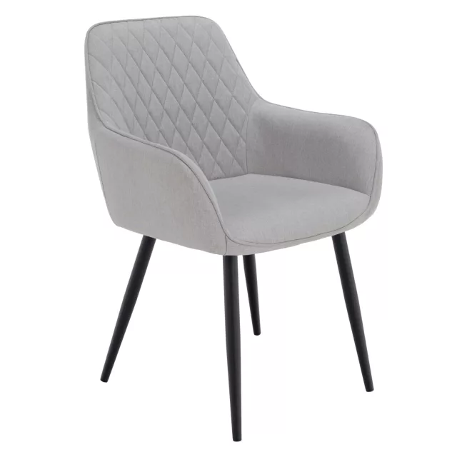 Design fotel, világosszürke/fekete, OSKOR