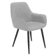 Design fotel, világosszürke/fekete, OSKOR