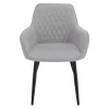 Design fotel, világosszürke/fekete, OSKOR