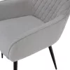 Design fotel, világosszürke/fekete, OSKOR