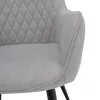 Design fotel, világosszürke/fekete, OSKOR