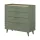 Scandi négy fiókos komód (24GDOH27) - fakó zöld/tölgy