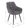 Design fotel, szürke/fekete, MARKEN