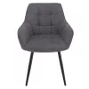 Design fotel, szürke/fekete, MARKEN