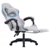 Irodai/gamer szék, szürke/kék, ZODIA