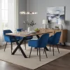 Dizájnos fotel, kék Velvet szövet, FEDRIS 2 NEW