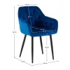 Dizájnos fotel, kék Velvet szövet, FEDRIS 2 NEW