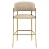 Design bárszék, bézs Velvet szövet/gold króm arany, DASMIN NEW TYP 2