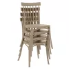 Rakásolható szék, világosbarna, SAZEN NEW