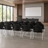 Irodai szék, fekete/króm, ISO CHROM