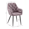 Design fotel, rózsaszín Velvet szövet, VERIO NEW