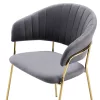 Design étkezőszék, szürkésbarna Velvet szövet/gold króm arany, DASMIN TYP 1