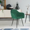 Dizájnos fotel, smaragd Velvet anyag, ZIRKON