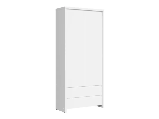 BRW KASPIAN (REG2D2S-BI/BIM) két ajtós, két fiókos szekrény - fehér/matt fehér