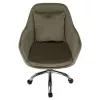 Irodai fotel, szürkésbarna Taupe Velvet anyag/króm, KLIAN