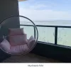Függő fotel, átlátszó/arany/szürke, BUBBLE NEW TYP 1