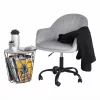 Irodai szék, Velvet anyag világosszürke/fekete, EROL