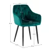 Dizájnos fotel, zöld Velvet szövet, FEDRIS 2 NEW