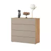 Impressio négy fiókos komód (24MCNJ27) - mauvella tölgy/congo