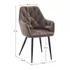 Design fotel, barna Velvet szövet, VERIO NEW