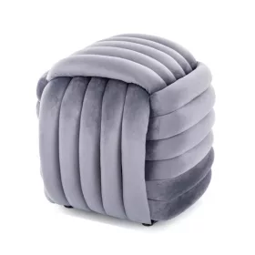 Bruni velvet puff - szürke