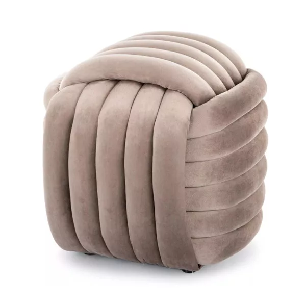Bruni velvet puff - bézs