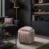 Bruni velvet puff - bézs